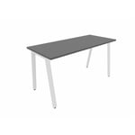 Bureau droit individuel Online A Graphite 74 cm OP-LITE II : bureau D140x80/cpl graphite/cpi blanc/ep. du plateau 18 mm