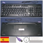 Clavier/Keyboard Qwerty Espagnol / Spanish Pour 5107A, 6983530004, Port connecteur/ connector PS2, Noir / Black