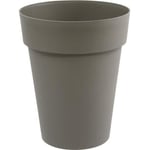 Vase rond Toscane - EDA PLASTIQUE - Ø 44 x 53 cm - 50 L - Gris - Résistant au...