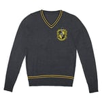 Cinereplicas - Harry Potter - Pull Hogwarts - V-Neck Grey - Hufflepuff - XS Kids