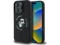 Karl Lagerfeld Karl Lagerfeld Klhmp16xscmkcrhk Iphone 16 Pro Max 6.9" Czarny/Black Hardcase Silicone Kc Heads Ring Magsafe