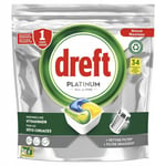 8700216264495 Dreft Platinum All in One Citron Kapsułki do Zmywarki 34 szt. Proc