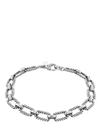 Hoxton Men's Rhodium Plated Twist-Link Bracelet, Silver