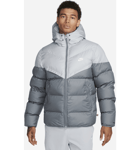 Nike Men's Storm-fit Hooded Puffer Jacket Windrunner Primaloft(r) Urheilu LIGHT SMOKE GREY/SMOKE GREY/SAIL