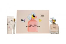 MARC JACOBS PERFECT GIFT SET 100ML EDP + 75ML BODY LOTION + 10ML EDP - WOMEN'S