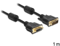 DELOCK – Extension cable DVI 24+1 male > DVI 24+1 female 1 m black (83185)