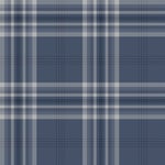 Kelso Check Navy Wallpaper Tartan Plaid Silver Metallic Catherine Lansfield