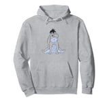 Disney Winnie The Pooh Eeyore Outline Transparent Eye Cover Pullover Hoodie