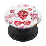 Mosaïque italienne d'été européenne fraise côtière PopSockets PopGrip Interchangeable