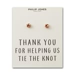 Rose Gold Plated Thank You for Helping us Tie The Knot Earrings with Quote Card