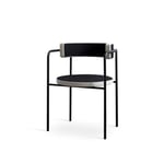 Friends & Founders - FF Chair Cubic, Black Legs, Black with White Edge - Ida Linea Hildebrand - Musta - Metalli