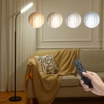 IPARTS EXPERT Lampadaire LED Sur Pied Salon 18W, Moderne Lampadaire Flexible à Col de Cygne avec 1H Minuterie, Dimmable Lampadaires avec Contrôle Tactile & Télécommande pour la Lecture Bureau Chambre