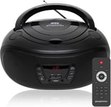 Small Portable CD Player for Home with Speakers – Boombox Mains or Battery Power