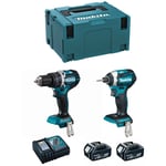 Kit MK223RTJ (DHP484 DTD154 2 x 5,0 Ah DC18RC makpac 3) - Makita