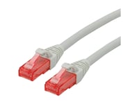 Roline Roline - Patch- Cable - Rj- 45 (M) To Rj- 45 (M) - 30 Cm - Utp - Cat 6 - Halogen Free, Shaped, Stranded - Gray (21.15.2940)