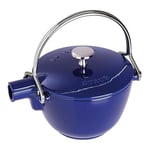 STAUB Théière en Fonte, Ø 21 cm, 1,15 L, Bleu Intense