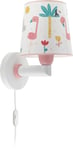 Dalber Applique Murale Enfant Flamingo Flamand Rose Animaux arc en ciel, 82469, E27