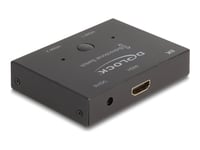 Delock - Video/Ljudsplitter/Switch - 2-1, Dubbelriktad, 8K 60 Hz X Hdmi - Skrivbordsmodell