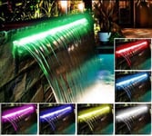 Lame d'eau LED Cascade chute d'eau en acrylique 60cm Piscine et bassins