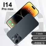 Smartphone I14 Pro Max Cross-Border 7.3 Grand Écran 16gb+1tb Unité Étanche Couleur Noire Certification Au-Australie Non Supporté Pour L'utilisation Dans Le Pays