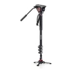 Manfrotto XPRO 4 Section Video Monopod + Fluid Head & FLUIDTECH Base