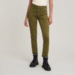 Blossite G-Shape Army High Skinny Pants - Green - Women