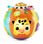 VTech Baby Animal Discoveries Ball, Interactive Baby Toy with Lights, Shapes, Fun Sound Effects, Different Textures for Sensory Play, Gift for Ages 3, 6, 9, 12 Months +, English Version