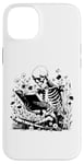 iPhone 14 Plus Skeleton Reading Book Floral Wisdom Funny Book Lover Case