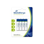 MediaRange Batterie Rechargeable Accu Micro AAA HR03 4St