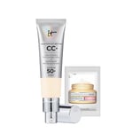 IT Cosmetics Your Skin But Better CC+ Cream 32ml with SPF 50 Protection & Confidence in a Cream, Full-Coverage Foundation and Concealer and 3ml of Hydrating and Anti-Ageing Moisturiser