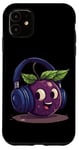 iPhone 11 Fruits with Headphones for Huckleberry Lovers Case