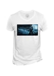 T-Shirt Homme Col V Metal Gear Solid Raiden Epee Jeux Video