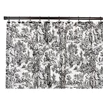 Victoria Park Toile Bathroom Shower Curtain, Black