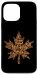 iPhone 13 Pro Max Thanksgiving Maple Leaf Word Cloud for Family Tradition Fall Case