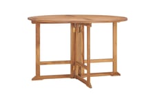 Sammenleggbart hagespisebord 110x75 cm heltre teak - Brun Spisebord ute