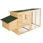 Clapier Poulailler Cage à Petits Rongeurs en Bois En bois 198 x 75 x 102 cm