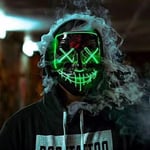 El Wire Purge LED Mask -  Grön (Färg: Grön)