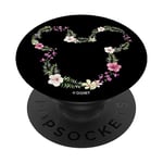 PopSockets Disney Mickey & Friends Mickey Hawaiian Floral Outline Ears PopSockets PopGrip Interchangeable