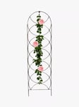 Ivyline Climbing Plant Metal Cylinder Garden Wall Trellis, Zinc