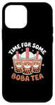 Coque pour iPhone 12 mini Time For Some Boba Milk Tea Bubble Tea, amateur de perles