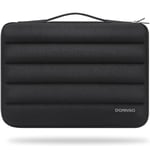 DOMISO 15,6 Pouces Housse Ordinateur Portable Sac de Transport PC pour 15-15,6 Pouces Dell ASUS HP Chromebook Samsung Notebook, Protection Pochette/Sac PC Portable Antichoc Étanche, Noir