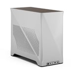 Fractal Design Era 2 ITX PC Case in Silver - Sleek Anodized Aluminum, Solid Walnut Top, Supports 3-Slot GPUs, PCIe 4.0 Riser Cable Included