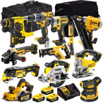 Dewalt 18V XR 12 Piece Power Tool Kit 3 x 5Ah Battery Charger & Bag T4TKIT-8064