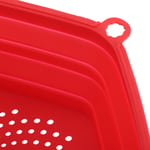 Red Silicone Microwave Splatter Cover With Handle Collapsible Microwave BGS UK