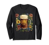 Funny Bavaria flowers beer dirndel Long Sleeve T-Shirt