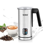 YASHE Mousseur a Lait 4 En 1,240 ml Mousseur à Lait éLectrique, Automatique Chauffe Lait, pour Lattes, Cappuccinos, Chocolat, Silencieux & Facile à Nettoyer