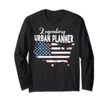 US Flag Urban Planner Long Sleeve T-Shirt