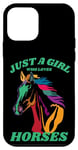 iPhone 12 mini Just a Girl who Loves Horses for Horse Loving women girls Case