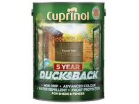 Cuprinol Ducksback 5 Year Waterproof For Sheds & Fences Forest Oak 5 Litre CUPDB