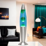 Lava Lampe Magma Bleu Vert 36 CM Avec Ampoule Rétro Tischleuchte Timmy